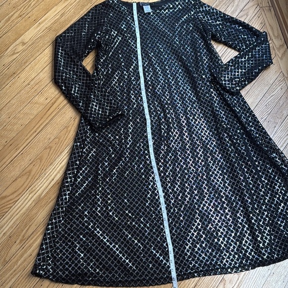KMW black and silver Diamond Shine a line dress size large - Picture 5 of 8